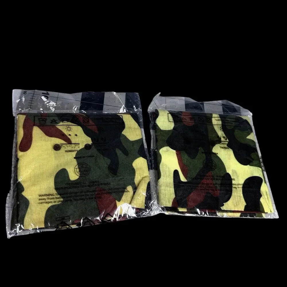 Headwear Scarf Neck Gaiter Face Cover Neckerchief Camo Hunting Hiking Lot Of 2